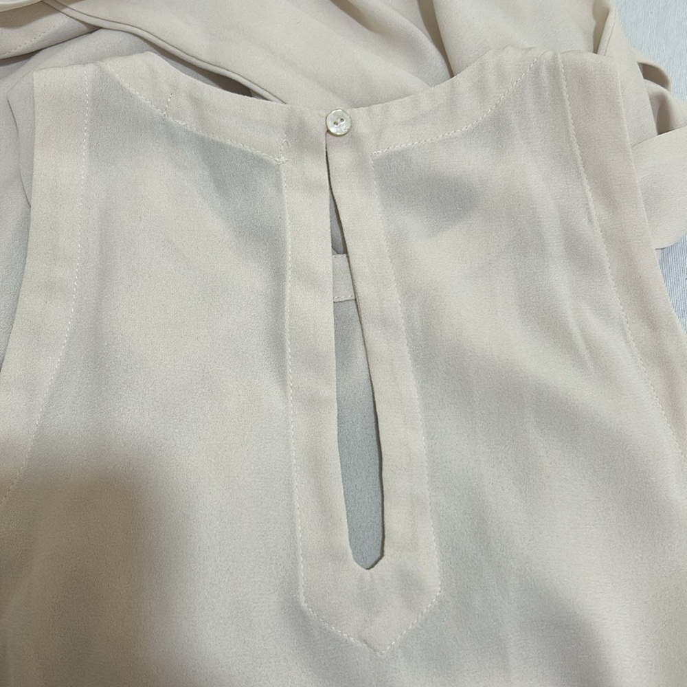 STELEN SEMI SHEER DRESS SIZE M TAN  SLEEVELESS NEW - Picture 5 of 10